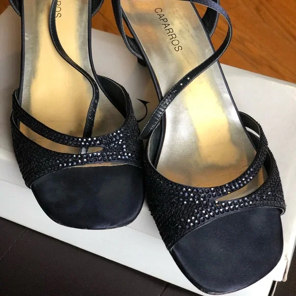 Shoes | Satin Navy Blue Sandals | Poshmark Shoes | Satin Navy Blue Sandals | Poshmark